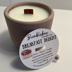 Handmade Concrete container and candle